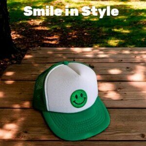 Smiley Patch Trucker Baseball Hat 😊🧢